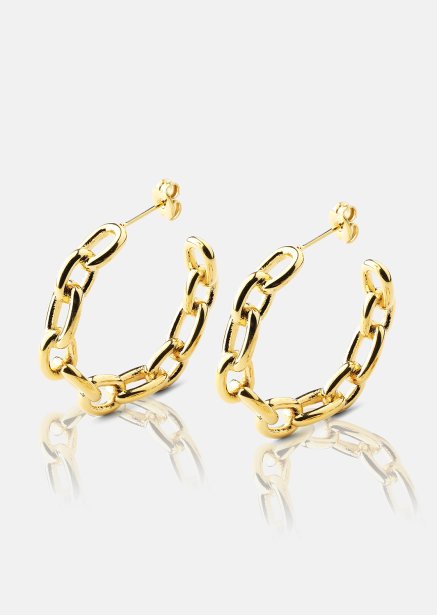 Ohrring Chain Bold - 18k Vergoldet