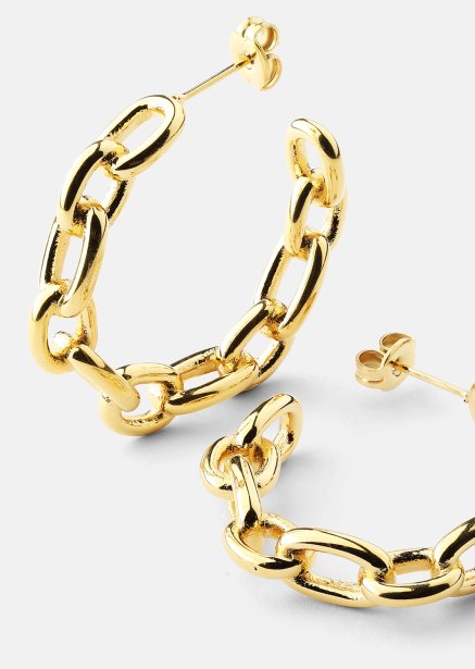 Ohrring Chain Bold - 18k Vergoldet