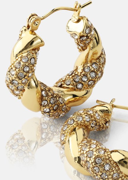 Ohrring Glam Hoops - 18k Vergoldet