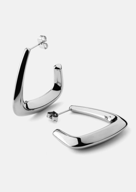 Ohrringe Bold Curve – Versilbert