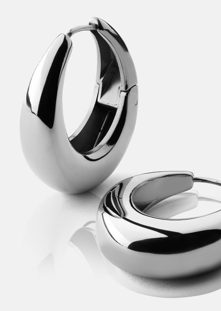 Ohrringe Bold Curve – Versilbert
