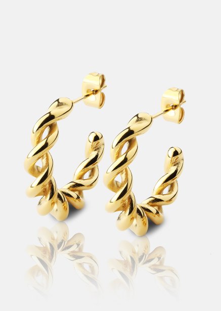 Ohrring Twist of Gold - 18k Vergoldet