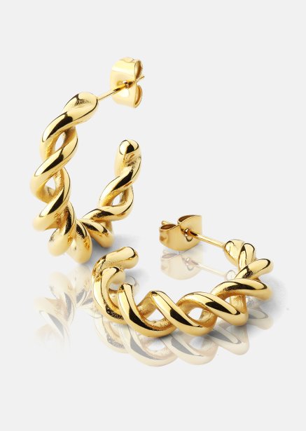 Ohrring Twist of Gold - 18k Vergoldet