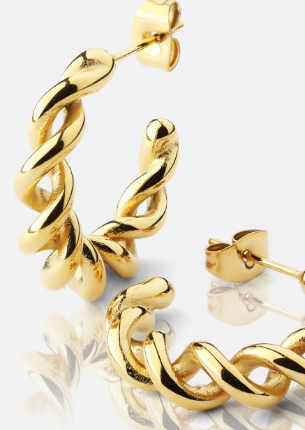 Ohrring Twist of Gold - 18k Vergoldet
