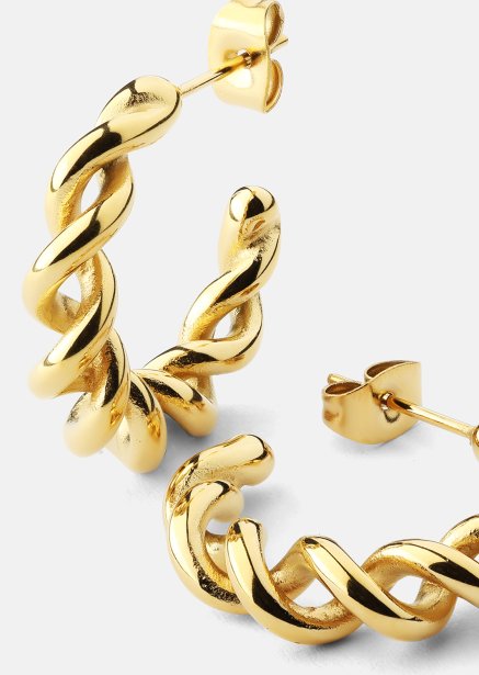 Ohrring Twist of Gold - 18k Vergoldet