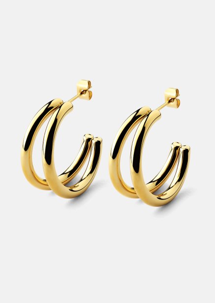 Ohrring Dual - 18k Vergoldet