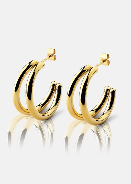 Ohrring Dual - 18k Vergoldet