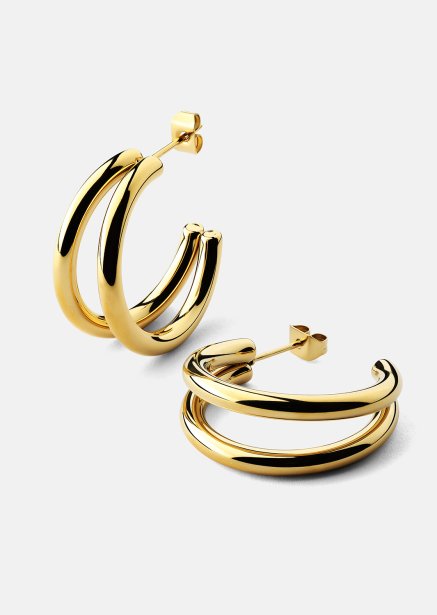 Ohrring Dual - 18k Vergoldet