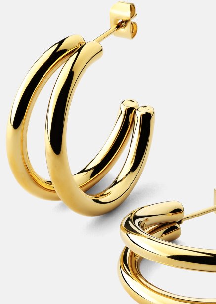 Ohrring Dual - 18k Vergoldet