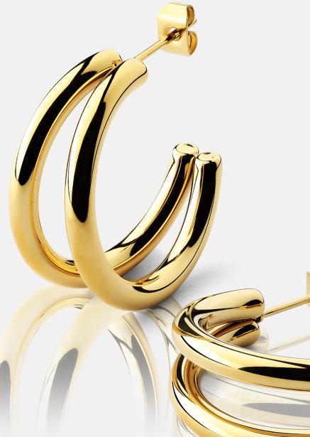 Ohrring Dual - 18k Vergoldet
