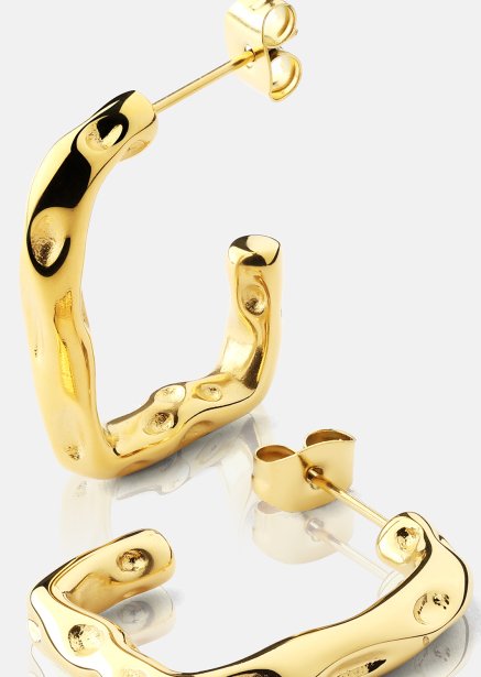 Ohrring Sculptura - 18k Vergoldet