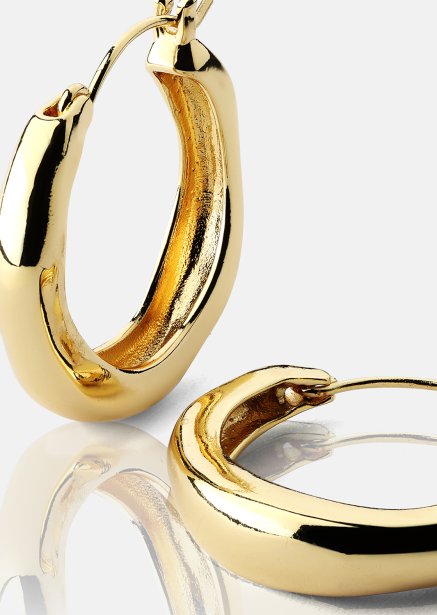 Ohrring Mila Hoops - 18k Vergoldet
