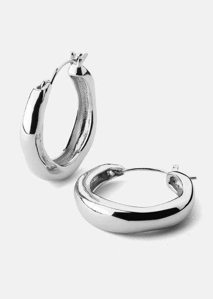Ohrring Mila Hoops - Versilbert