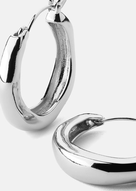 Ohrring Mila Hoops - Versilbert