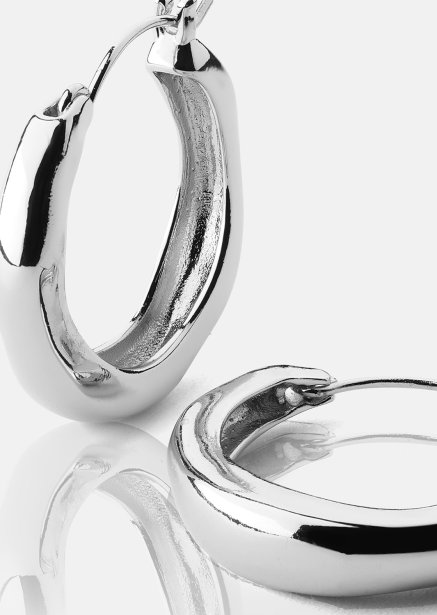 Ohrring Mila Hoops - Versilbert