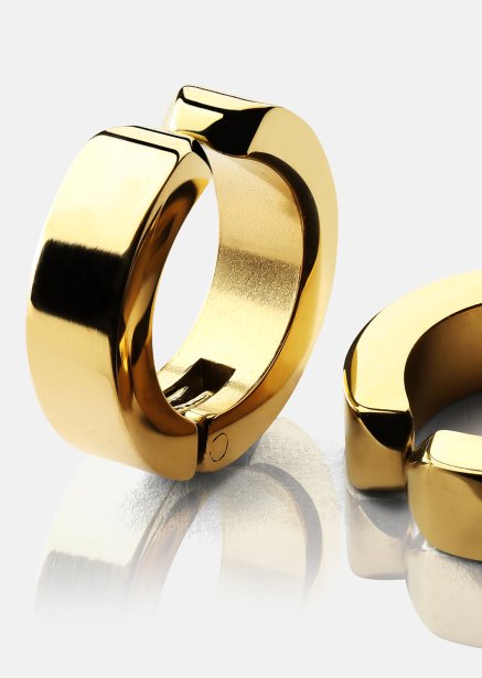 Ohrring Petite Hoop - 18k Vergoldet