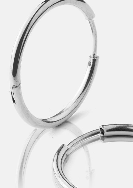 Ohrring Classic Medium - Versilbert