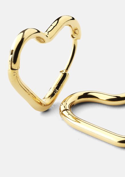 Ohrring Heart's Embrace - 18k Vergoldet