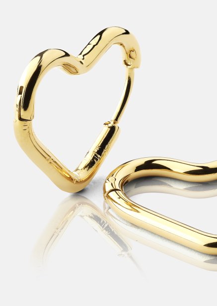 Ohrring Heart's Embrace - 18k Vergoldet