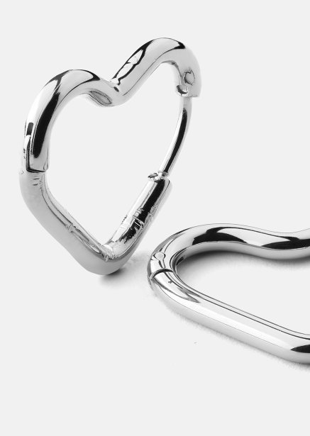 Ohrring Heart's Embrace - Versilbert