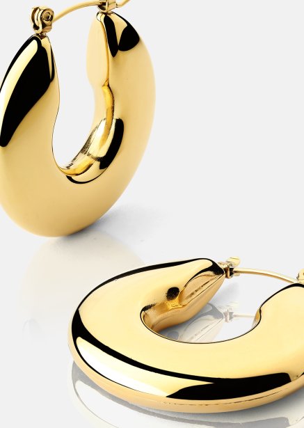 Ohrring Luna Bold Hoops - 18k Vergoldet