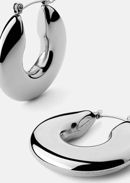 Ohrring Luna Bold Hoops - Versilbert