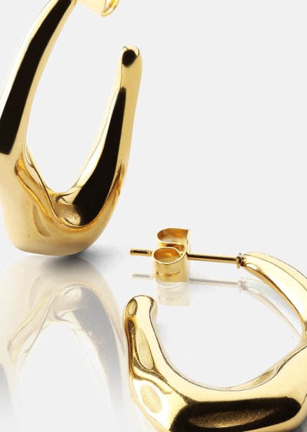 Ohrring Bold Drops - 18k Vergoldet