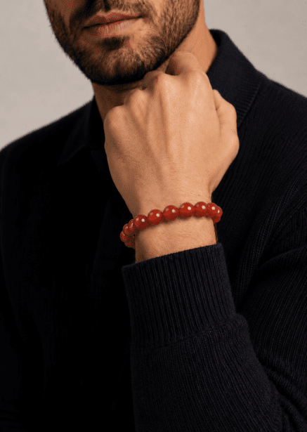 Perlenarmband Crimson Aura