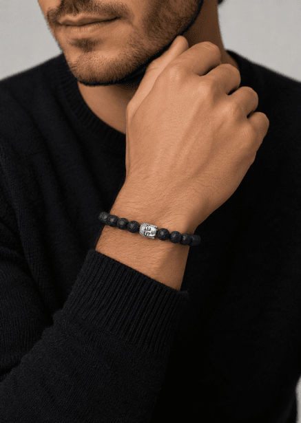Perlenarmband Obsidian Aura