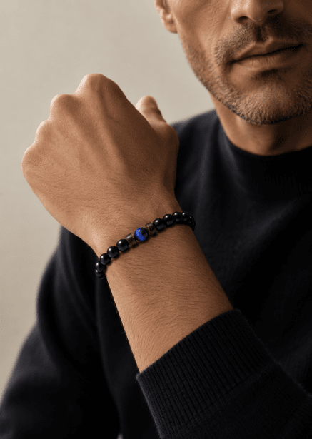 Perlenarmband Obsidian Axis