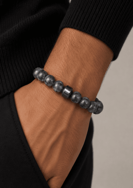 Perlenarmband Obsidian Charm