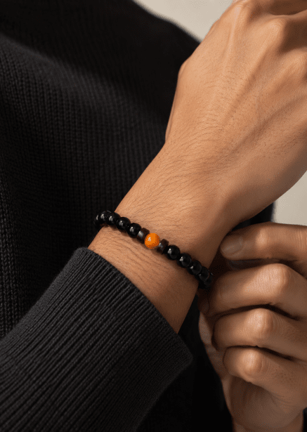 Perlenarmband Obsidian Sphere