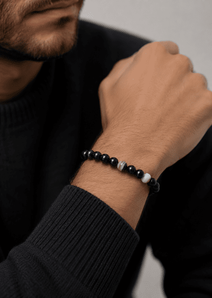 Perlenarmband Obsidian Stride