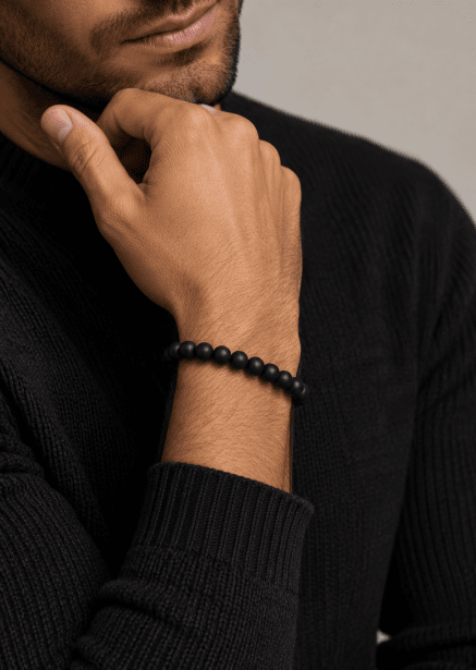 Perlenarmband Obsidian Whisper