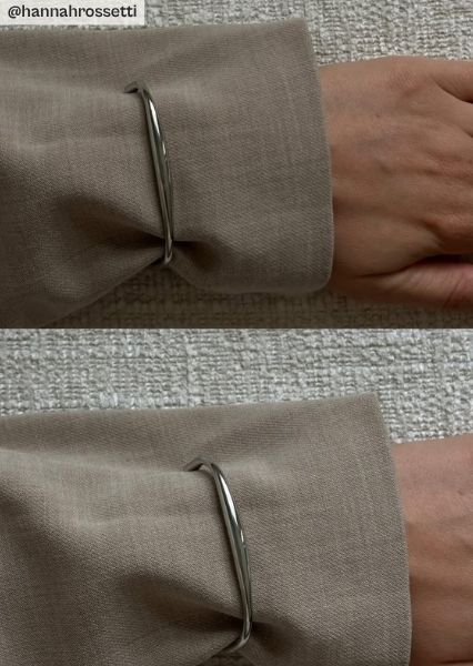 Armband Flow Cuff - Versilbert