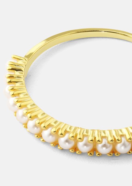 Golden Pearl Serenity Ring - 18k Vergoldet