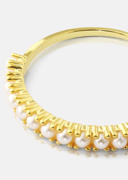 Golden Pearl Serenity Ring - 18k Vergoldet