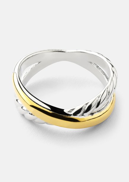 Ring Golden Silver Twist - 18k Vergoldet