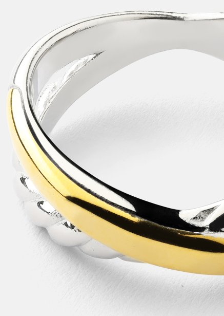 Ring Golden Silver Twist - 18k Vergoldet
