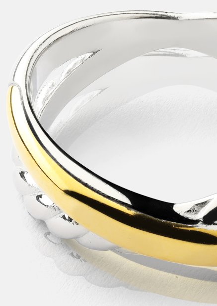 Ring Golden Silver Twist - 18k Vergoldet