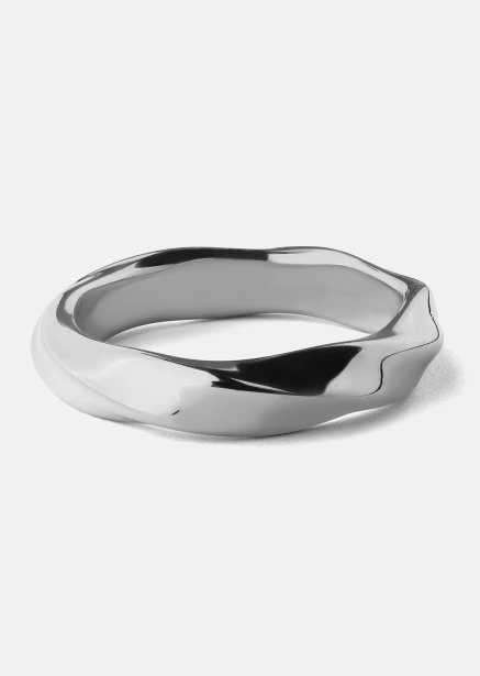Ring Swirl - Versilbert