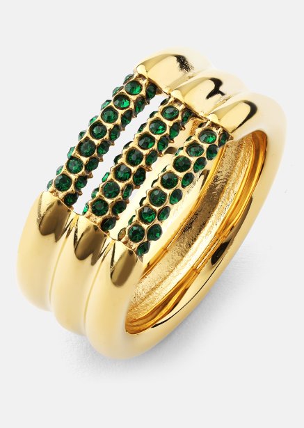 Ring Green Lumière - 18k vergoldet