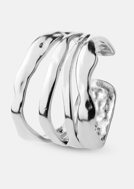 Ring Wave - Versilbert