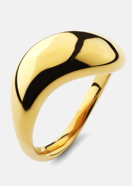 Ring Soft Curve - 18k Gold Plated