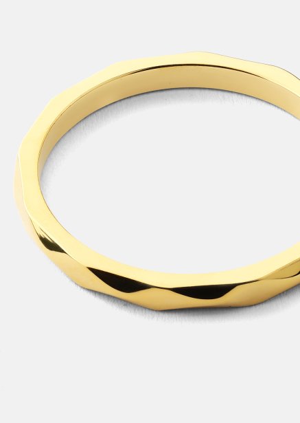 Ring Facet Gleam - 18k Vergoldet