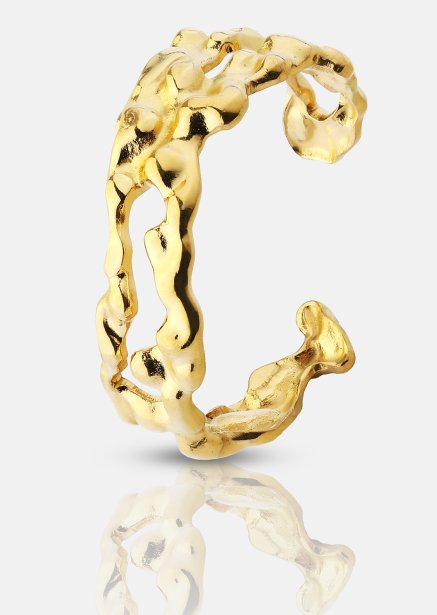 Ring Molten Wave - 18k Vergoldet