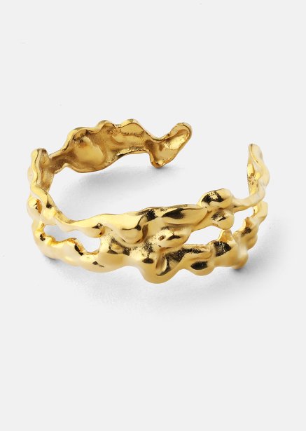 Ring Molten Wave - 18k Vergoldet