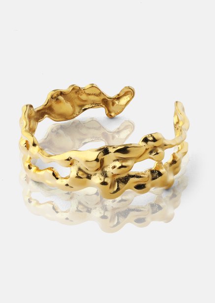 Ring Molten Wave - 18k Vergoldet