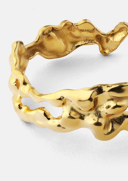 Ring Molten Wave - 18k Vergoldet