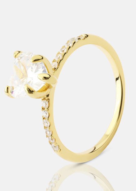 Heartlight Solitaire Ring - 18k Vergoldet